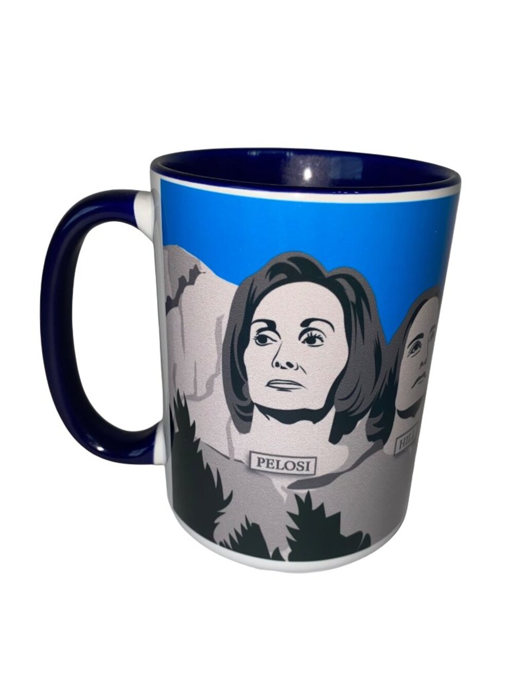 Political Icon Coffee Mug 12 oz. Pelosi Hill Karlan Yovanovitch Mount Rushmore D